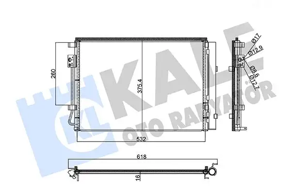 KALE 353190 Klima Radyatörü 976061W001 resmi
