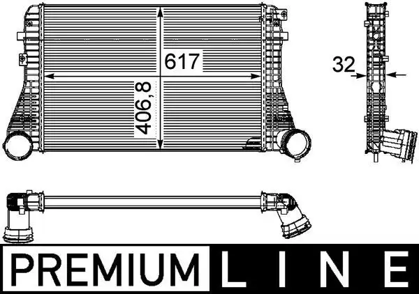 MAHLE CI161000P Turbo Radyatörü 3C0145805F resmi