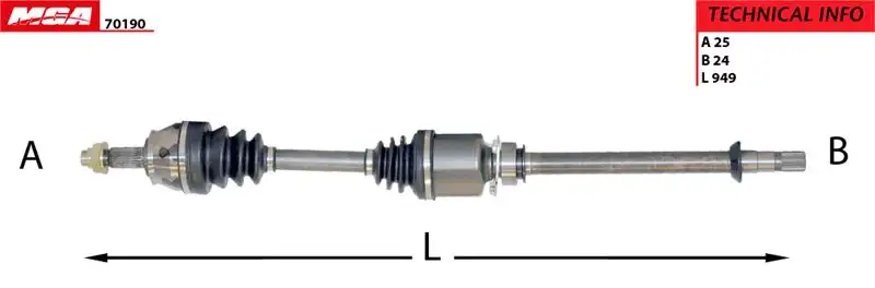 MGA 70190 Ön Aks (Sağ) 51816768 resmi