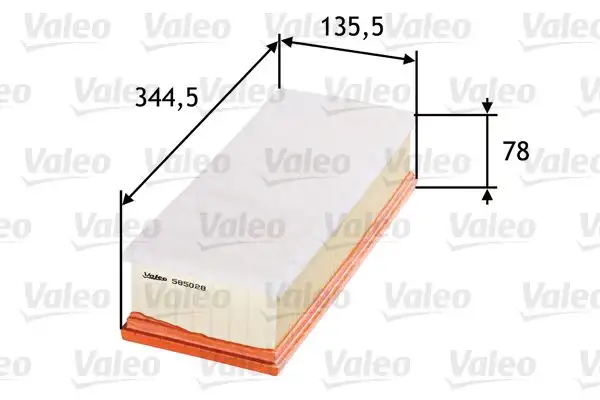 VALEO 585028 Hava Filtresi 1K0129620L resmi