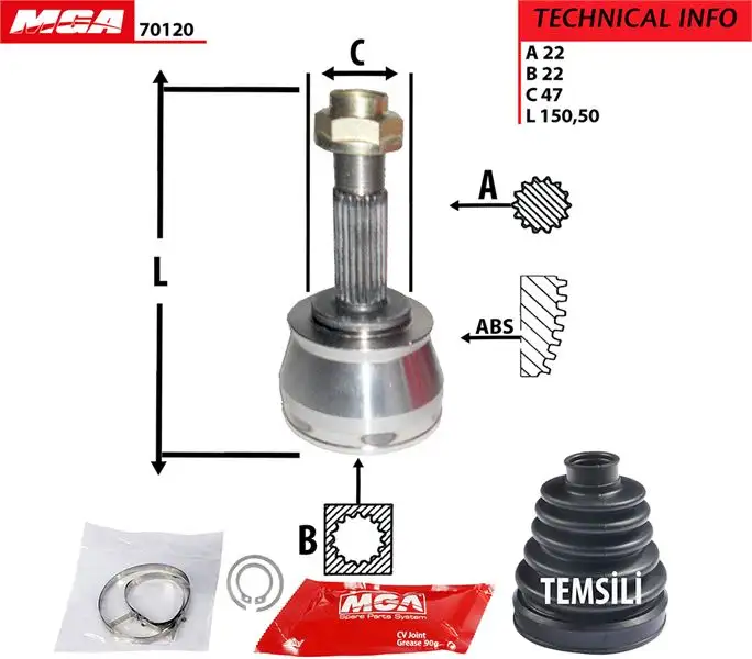 MGA 70120 Aks Kafası (Dış) 46307406 resmi