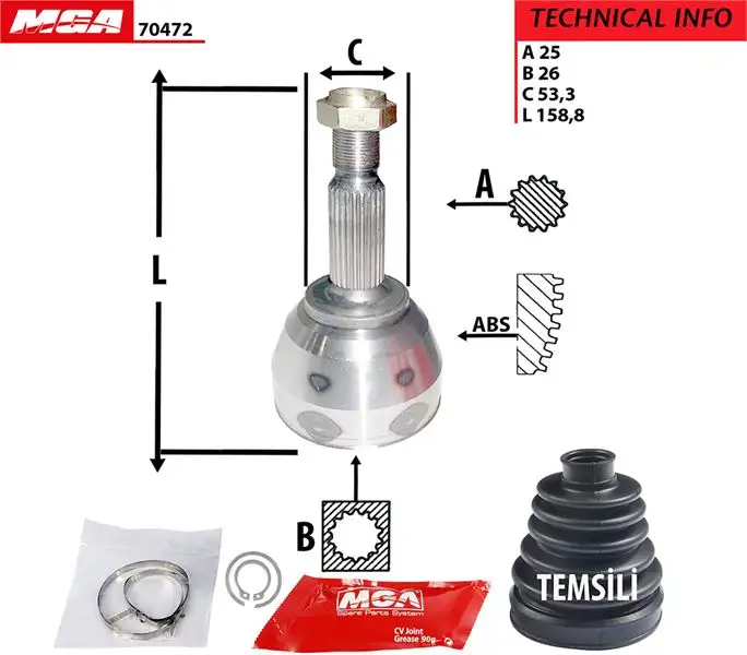 MGA 70472 Aks Kafası (Dış) 4512587 resmi