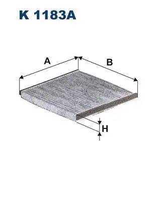 FILTRON K1183A Polen Filtresi (Karbonlu) G3010AG100 resmi