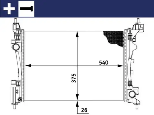 MAHLE CR773000S Radyatör 55700447 resmi
