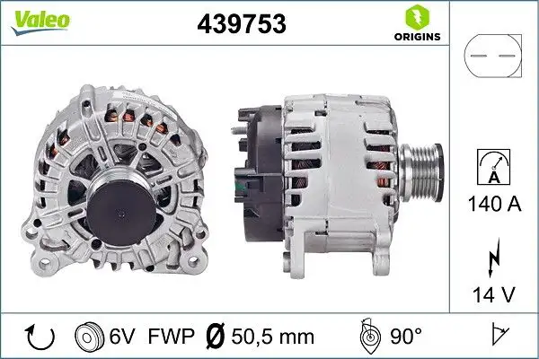 VALEO 439753 Şarj Dinamosu resmi