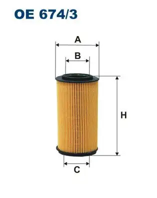 FILTRON OE674/3 Yağ Filtresi 263203C100 resmi