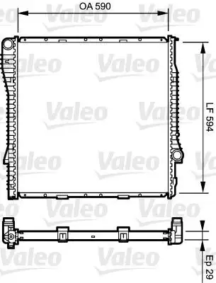 VALEO 734895 Radyatör 17107544668 resmi
