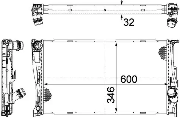 MAHLE CR1084000P Radyatör 17117788903 resmi