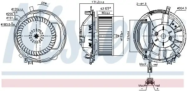 NISSENS 87527 Kalorifer Motoru 5WB819015 resmi