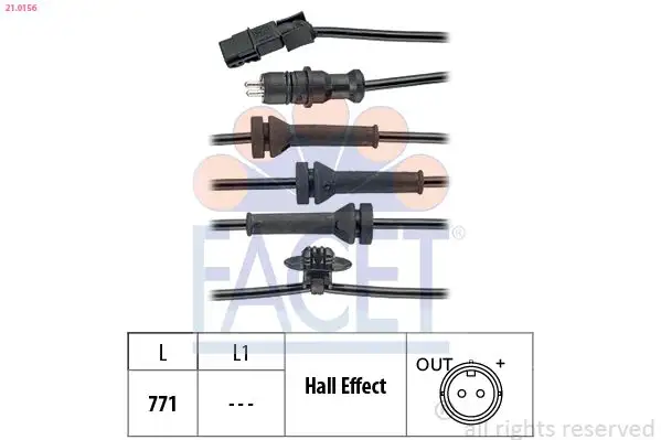 FACET 21.0156 ABS Hız Sensörü (Ön) 8200446282 resmi