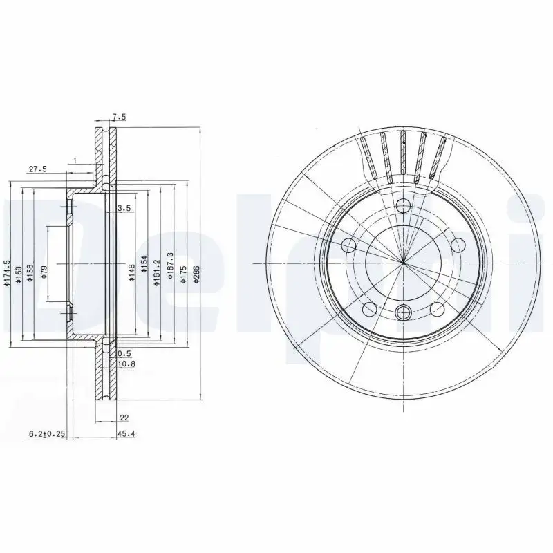 DELPHI BG2623C Ön Fren Diski resmi