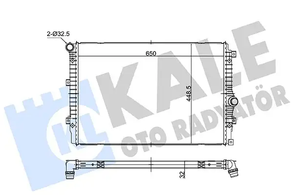 KALE 363275 Radyatör 5N0121253Q resmi