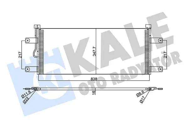 KALE 353030 Klima Radyatörü A9605001554 resmi