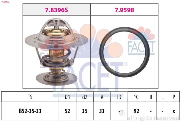 FACET 7.8396 Termostat resmi