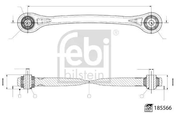 FEBI 185566 Arka Denge Kolu (Sol Alt) 4M0505291F resmi