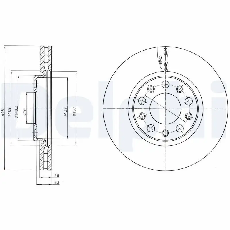 DELPHI BG4314 Ön Fren Diski resmi