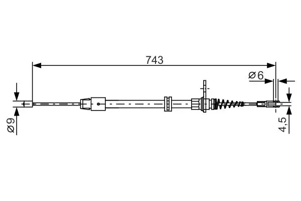 BOSCH 1987482329 El Fren Halatı (Arka) A2124201285 resmi