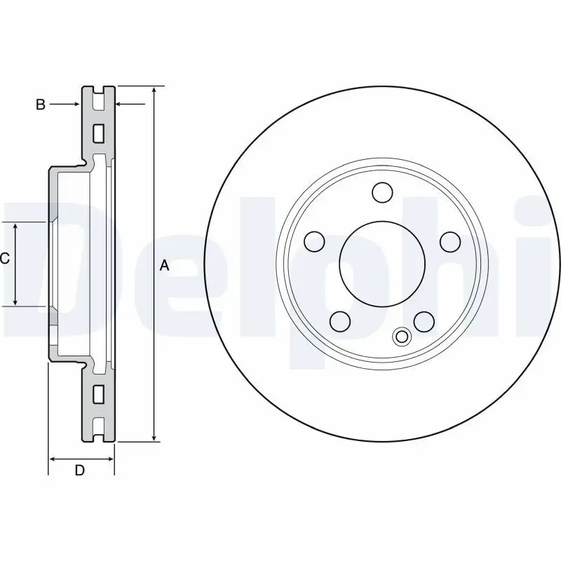DELPHI BG4554C Ön Fren Diski A2464210012 resmi