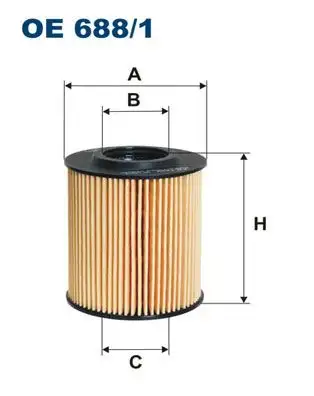 FILTRON OE688/1 Yağ Filtresi 03P115562 resmi