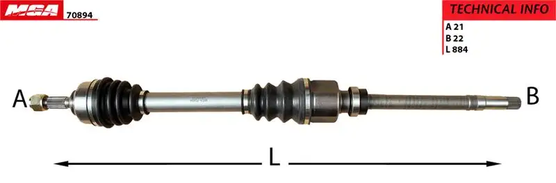 MGA 70894 Ön Aks (Sağ) 3273CS resmi