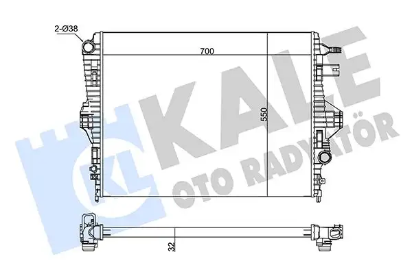 KALE 345870 Radyatör 95810613210 resmi