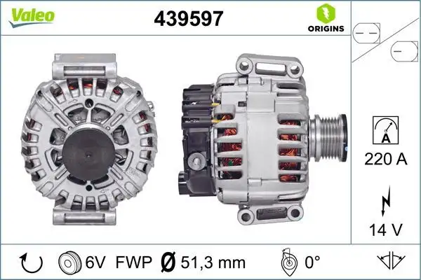 VALEO 439597 Şarj Dinamosu A6461540802 resmi