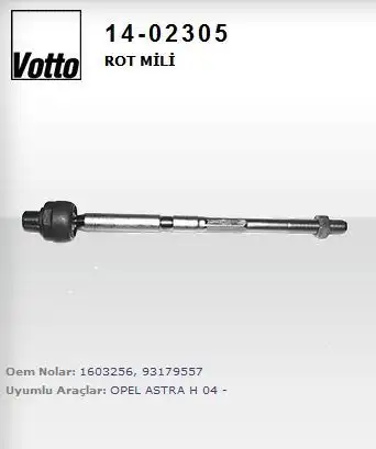 VOTTO 14-02305 Rot Mili 1603213 resmi