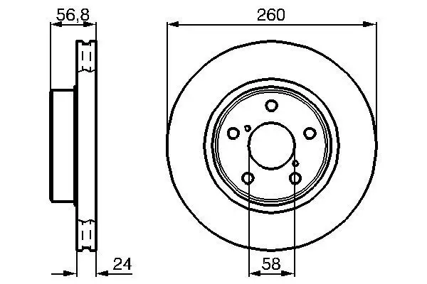 BOSCH 0986478293 Ön Fren Diski resmi