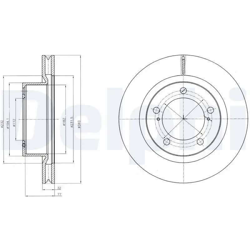 DELPHI BG9067 Ön Fren Diski 4351260180 resmi
