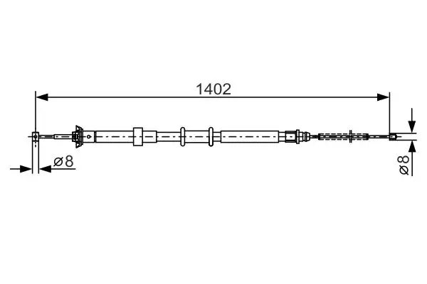 BOSCH 1987482241 El Fren Halatı (Arka) 9S512A603BA resmi