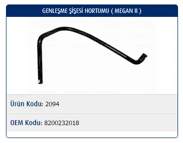 MASTER M2094 Yedek Su Deposu Hortumu 8200458960 resmi