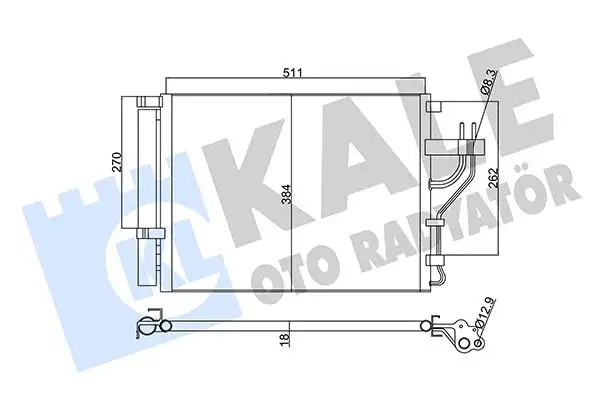 KALE 345425 Klima Radyatörü 976062Y001 resmi