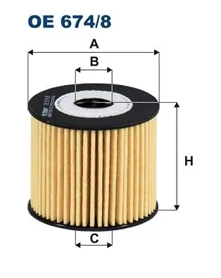 FILTRON OE674/8 Yağ Filtresi 263202U000 resmi