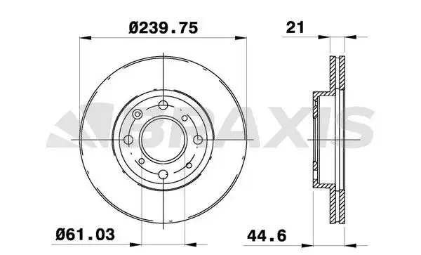 BRAXIS AE0190 Ön Fren Diski 45251SR3A10 resmi