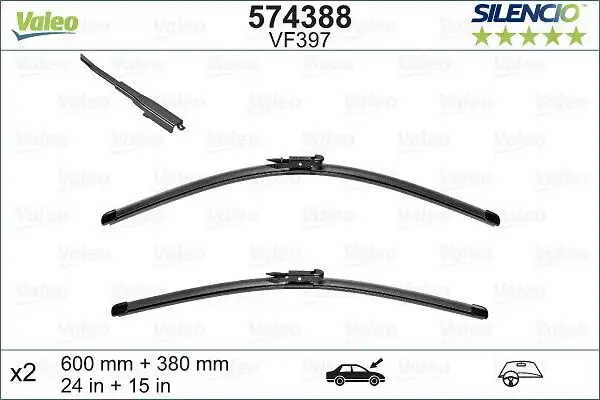 VALEO 574388 Silecek Süpürgesi (Takım) 28890JD910 resmi