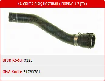 MASTER M3125 Kalorifer Hortumu 51780781 resmi