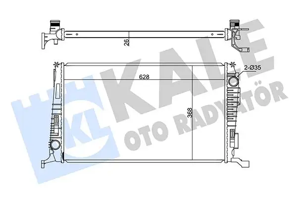 KALE 346205 Radyatör 8200880550 resmi