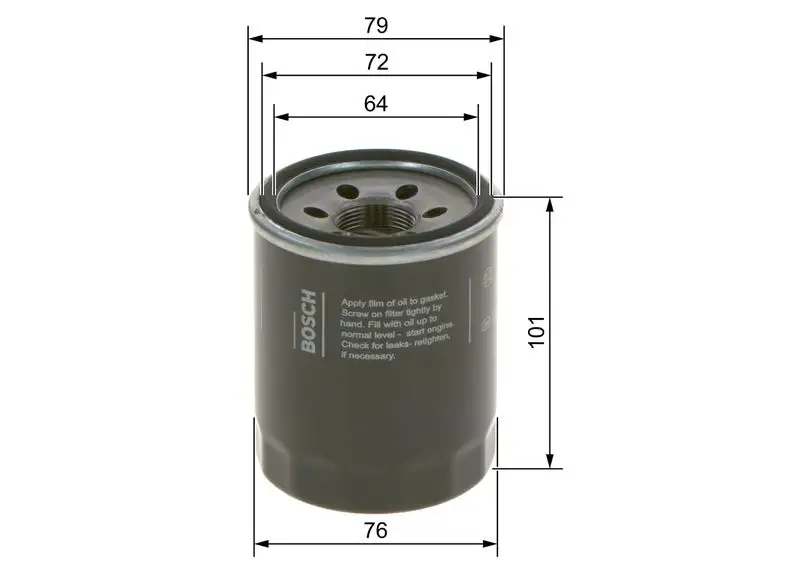 BOSCH 09864B7045 Yağ Filtresi 8981650710 resmi