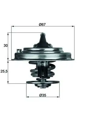 MAHLE TX3080D Termostat resmi