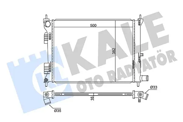 KALE 342285 Radyatör 253101R010 resmi
