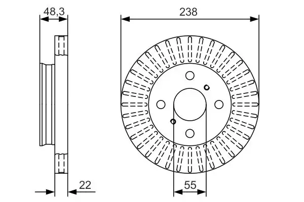 BOSCH 0986479A63 Ön Fren Diski resmi