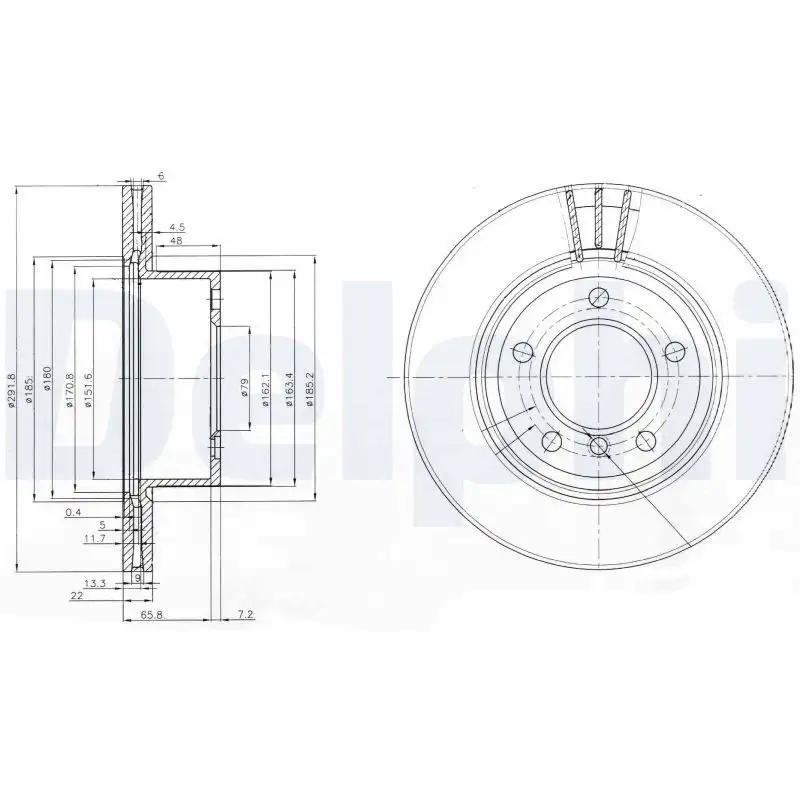 DELPHI BG3900C Ön Fren Diski 34116854997 resmi