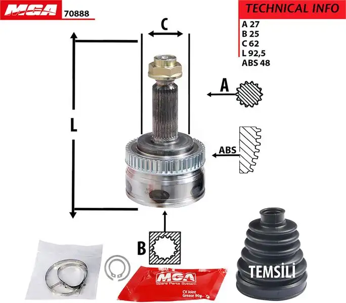 MGA 70888 Aks Kafası (Dış) 495013S271 resmi