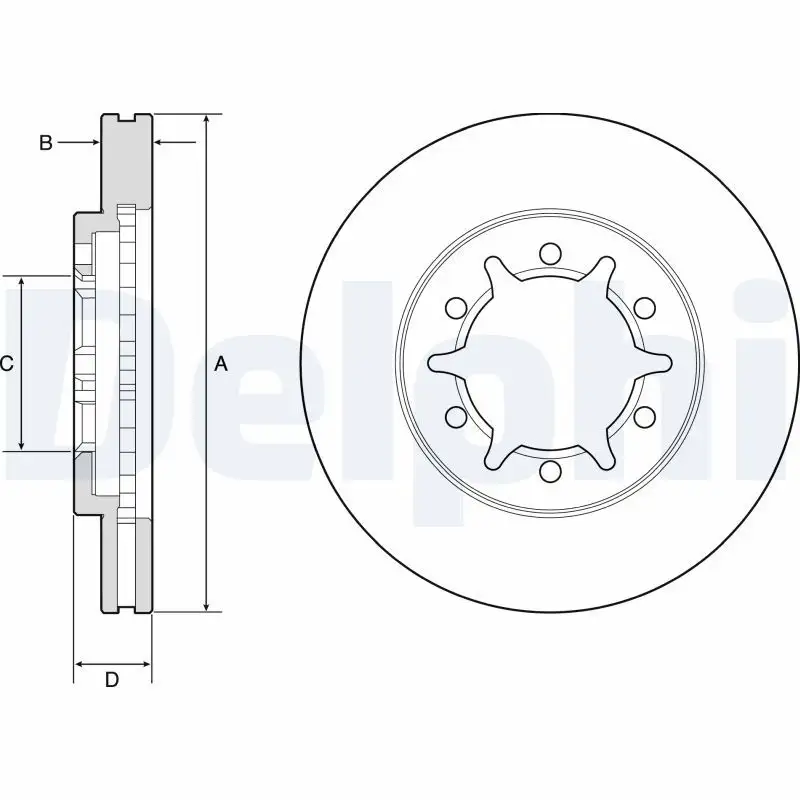 DELPHI BG4795C Ön Fren Diski 402062S401 resmi