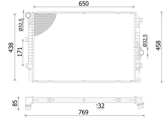 MAHLE CR2428000S Radyatör 5N0121253Q resmi
