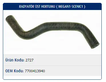 MASTER M2727 Radyatör Üst Hortumu resmi