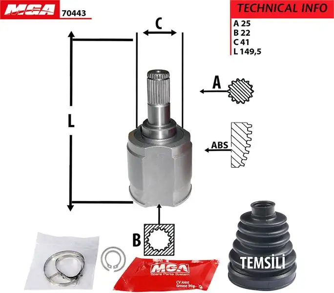 MGA 70443 Aks Kafası (İç) resmi