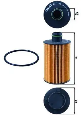 MAHLE OX1145D Yağ Filtresi resmi