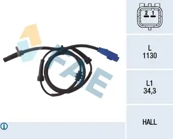 FAE 78034 ABS Hız Sensörü (Ön) 9638720180 resmi