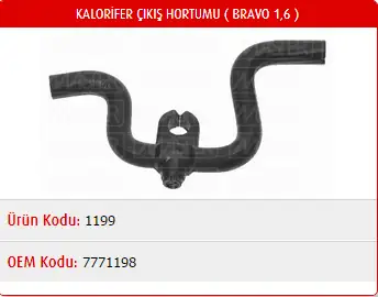 MASTER M1199 Kalorifer Hortumu 7771198 resmi